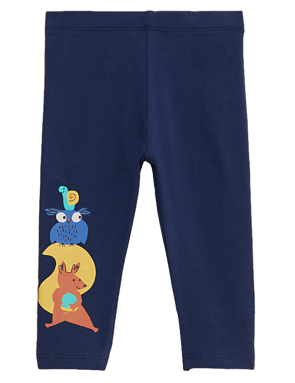 Cotton Rich Woodland Print Leggings