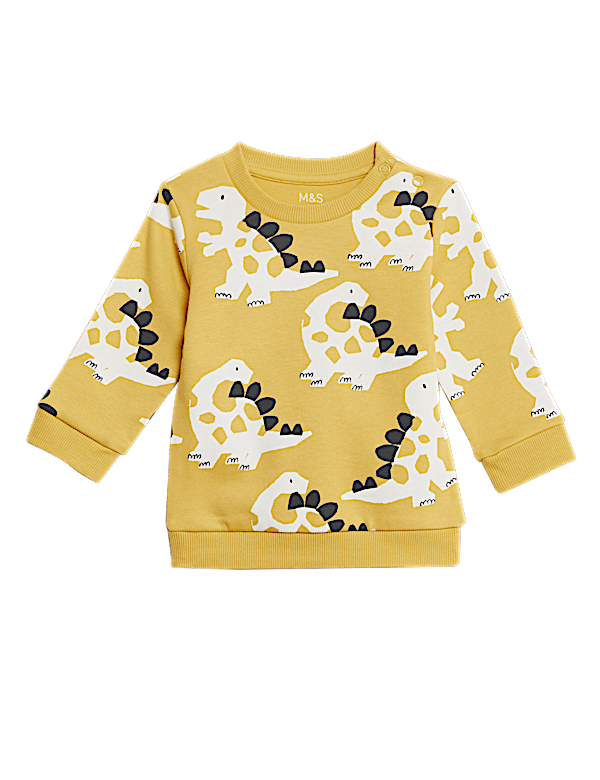 Cotton Rich Dinosaur Sweatshirt (0-3 Yrs)