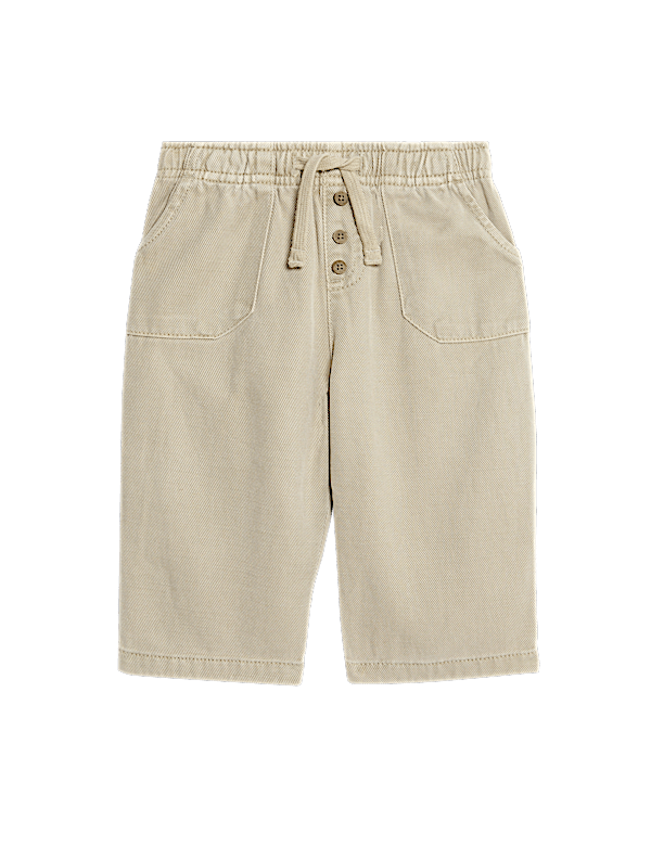 Cotton Blend Plain Trousers (0-6 Yrs)