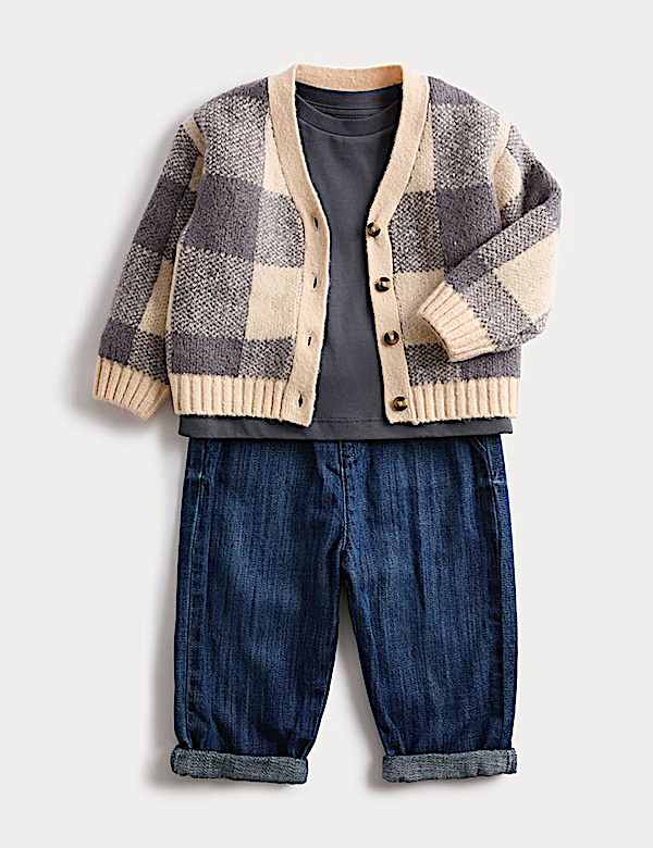 3pc Knitted Top & Bottom Outfit (0-6 Yrs) - US