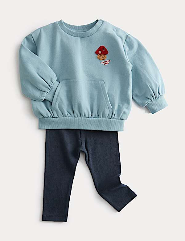 Ensemble 2 pièces sweat-shirt en coton (jusqu’au 3 ans) - LU