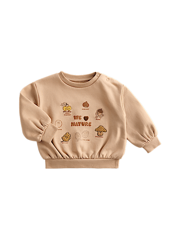 Cotton Rich Little Acorn Print Sweatshirt (0-3 Yrs)