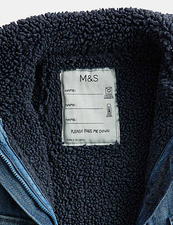 Denim Acorn Badge Borg Lined Jacket (0 Mths-3 Yrs) - HU