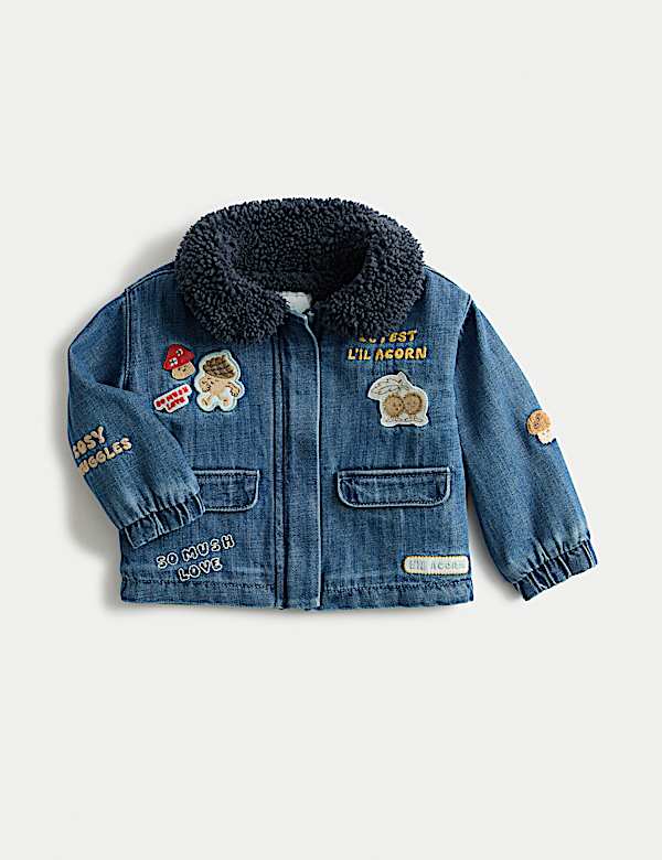 Denim Acorn Badge Borg Lined Jacket (0 Mths-3 Yrs) - IS