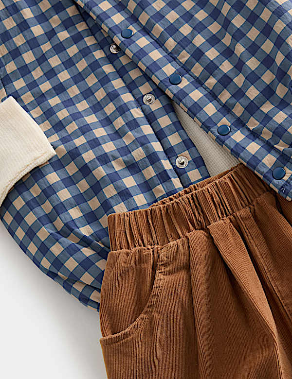 3-delige outfit met gilet met Gingham-ruit (0-36 maanden) - BE