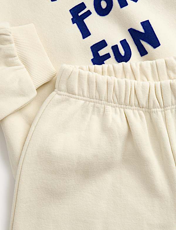 Katoenrijke outfit met &lsquo;Time for Fun&rsquo;-motief (0-6 jaar) - BE