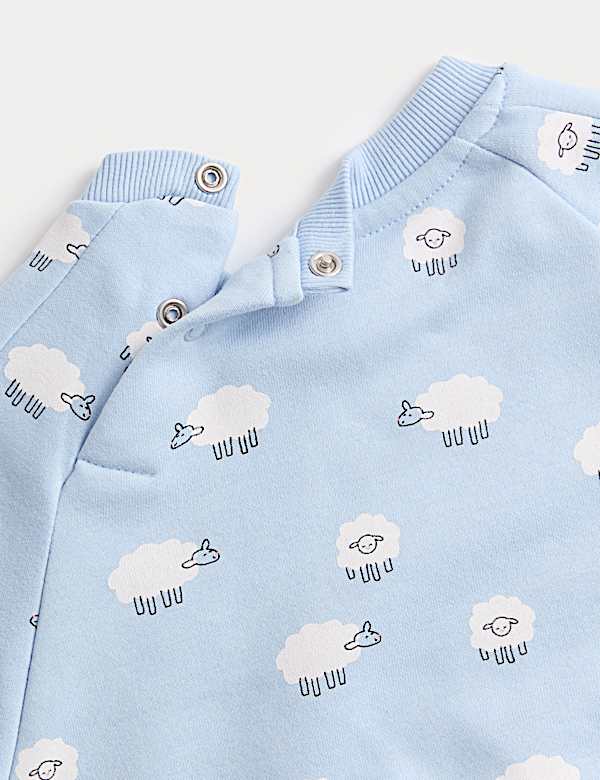 2 Piece Cotton Rich Sheep Outfit (0-3 Years) - AT