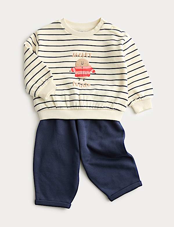 2 Piece Cotton Rich Jacket Potato Outfit (0-3 Yrs) - ES