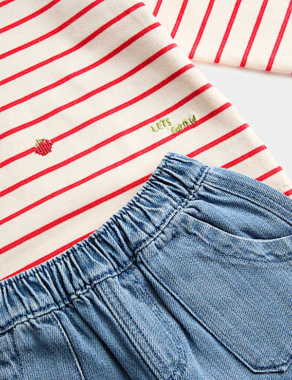 2 Piece Cotton Rich Striped Outfit (0-3 Yrs)