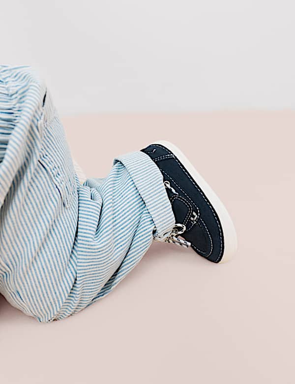 Conjunto de 3 piezas 100 % algod&oacute;n con dise&ntilde;o milrayas azules (0-3 a&ntilde;os) - US