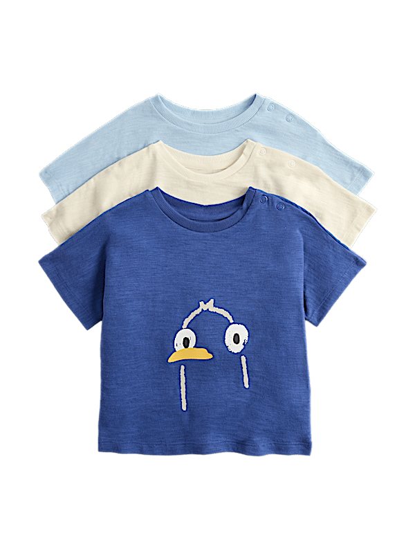 3 Pack Pure Cotton Seaside Animal Tops (0-5 Yrs)