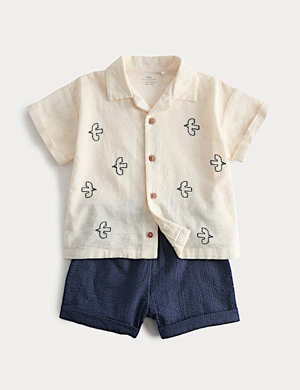 2 Piece Pure Cotton Seagull Outfit (0-5 Yrs)