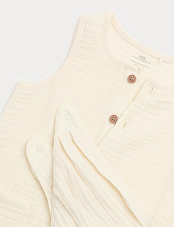 Pure Cotton Romper with Bib (0-3 Yrs)