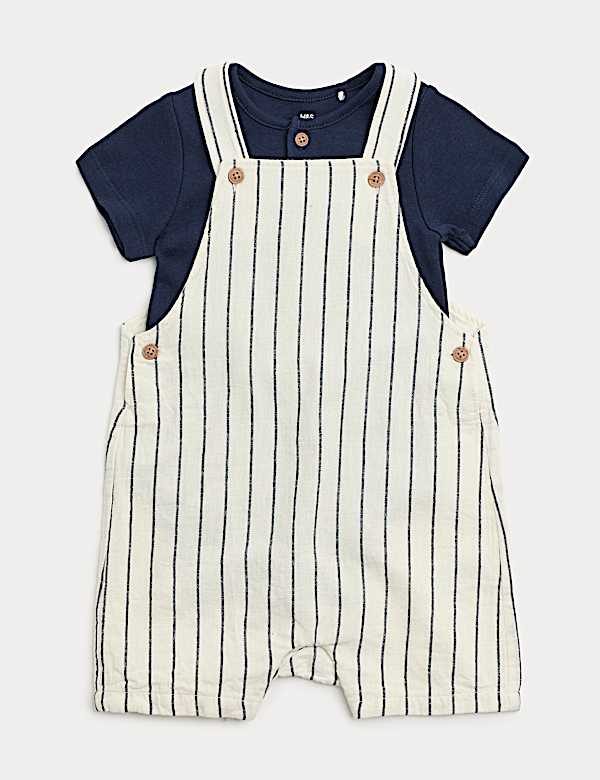 2 Piece Cotton Rich Romper Set (0-3 Yrs)