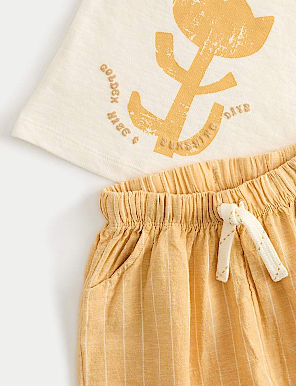 Graphic Tee & Striped Trousers (0-5 Yrs)