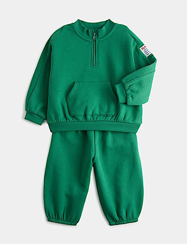 2 Piece Cotton Rich Plain Sweat Outfit (0-5 Yrs)