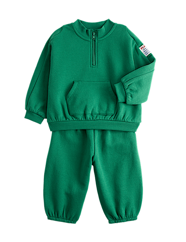 2 Piece Cotton Rich Plain Sweat Outfit (0-5 Yrs)