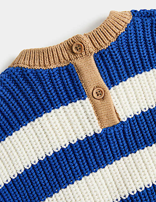 Pure Cotton Striped Jumper (0-5 Yrs)