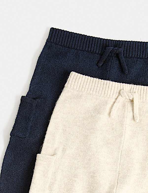 2 Pack Knitted Joggers (0-3 Yrs)
