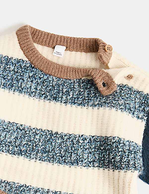 Knitted Striped Jumper and Jogger Outfit (0-3 Yrs)