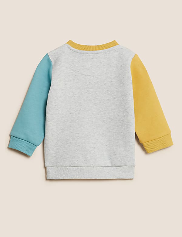 Cotton Rich Smile Slogan Sweatshirt