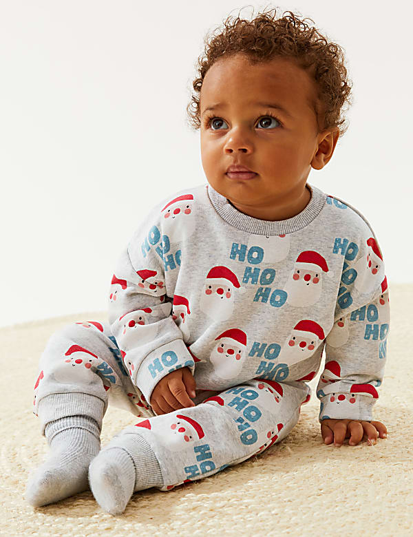 Cotton Rich Santa Print Joggers