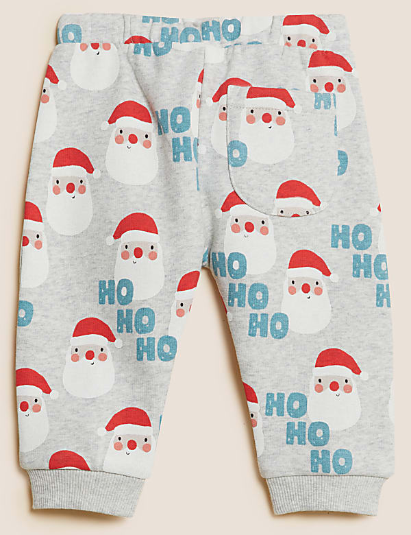 Cotton Rich Santa Print Joggers