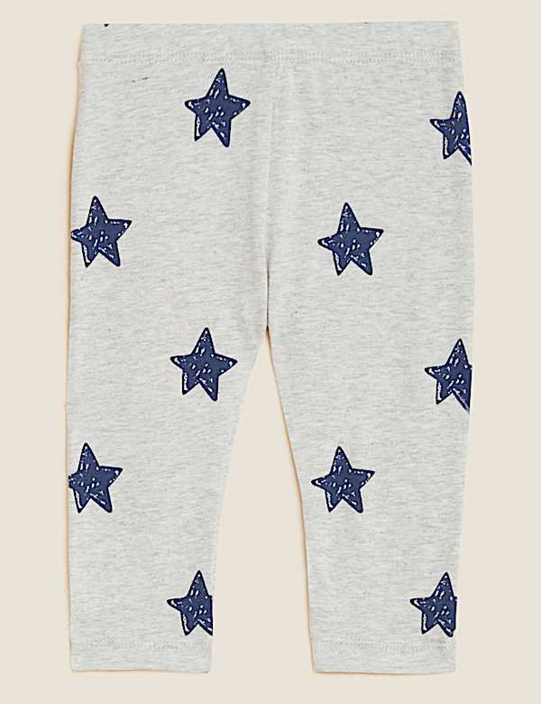 Cotton Rich Star Print Leggings