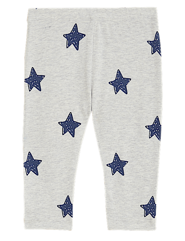 Cotton Rich Star Print Leggings