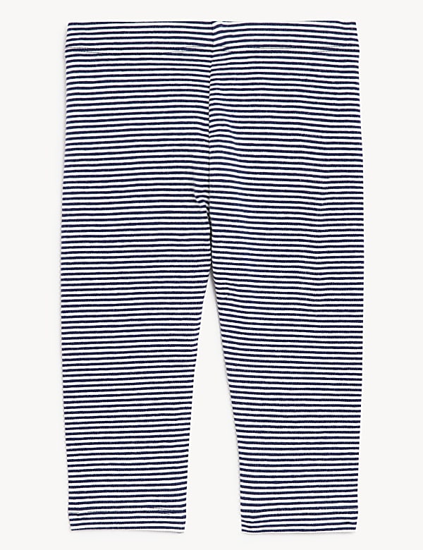 Cotton Rich Striped Leggings