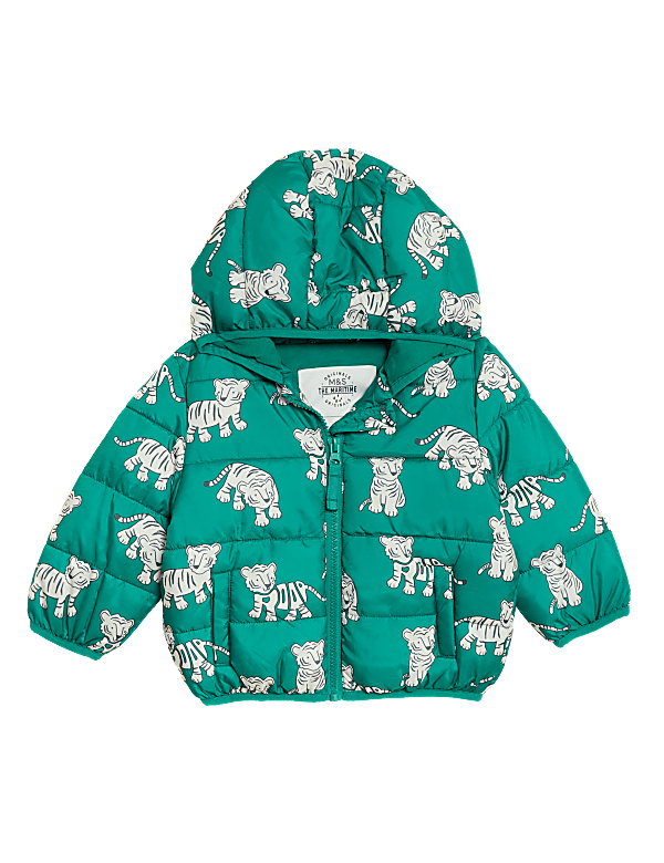 Lightweight Printed Tiger Padded Jacket