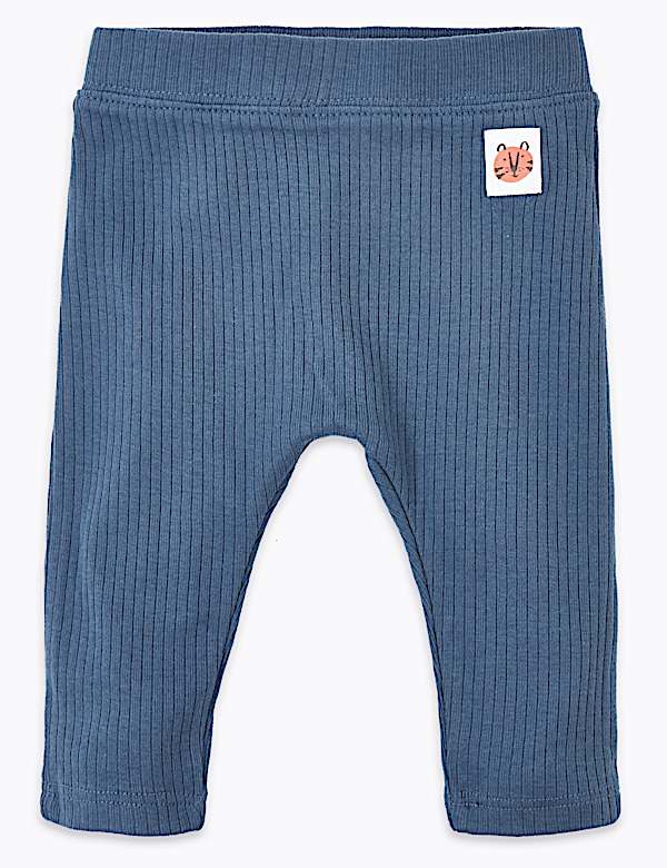 Cotton Ribbed Leggings (0-36 Mths)