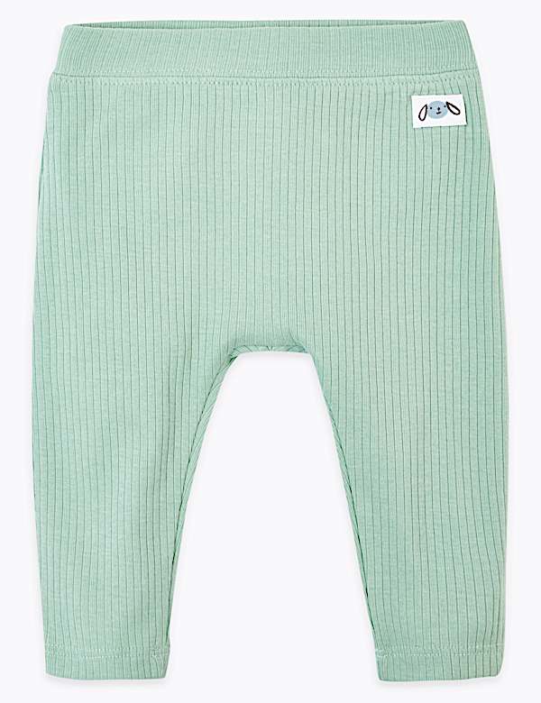 Cotton Ribbed Leggings (0-36 Mths)