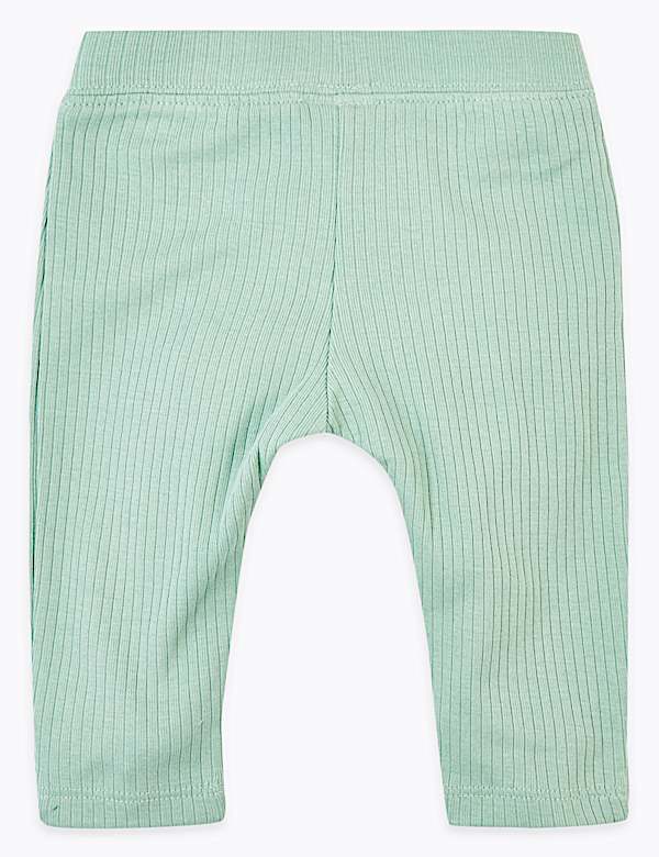 Cotton Ribbed Leggings (0-36 Mths)