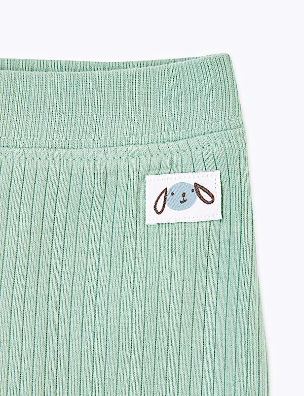 Cotton Ribbed Leggings (0-36 Mths)