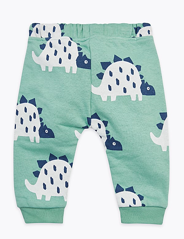 Cotton Dinosaur Print Joggers (0 -3 Yrs)