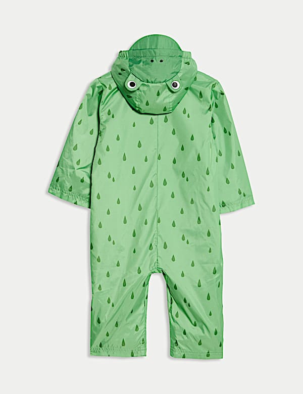 Hooded Frog Puddlesuit (0-3 Yrs) - ID