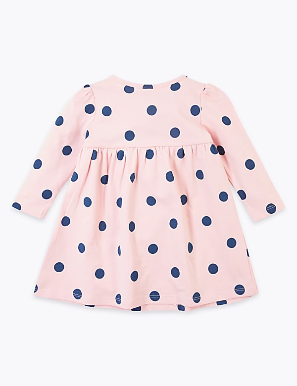 Cotton Rich Jersey Spot Design Dress