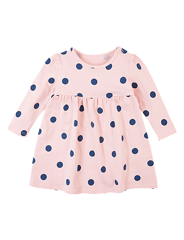 Cotton Rich Jersey Spot Design Dress