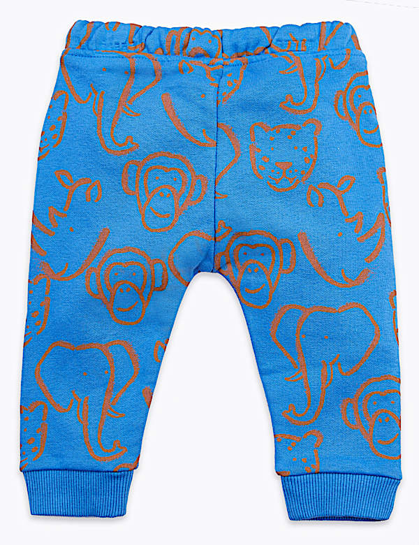 Cotton Rich Animal Print Joggers