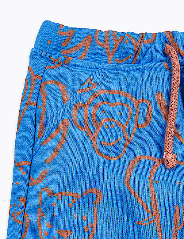 Cotton Rich Animal Print Joggers
