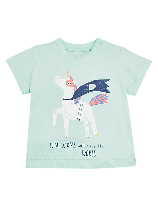 Cotton Unicorn Design T-Shirt
