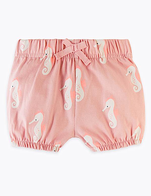 Pure Cotton Bloomer Shorts (0-3 Yrs)