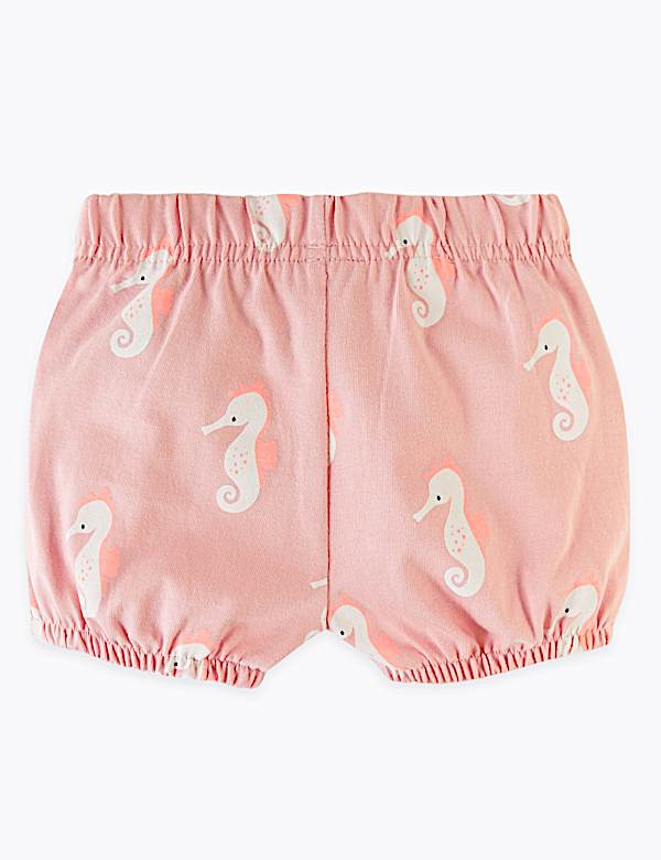 Pure Cotton Bloomer Shorts (0-3 Yrs)