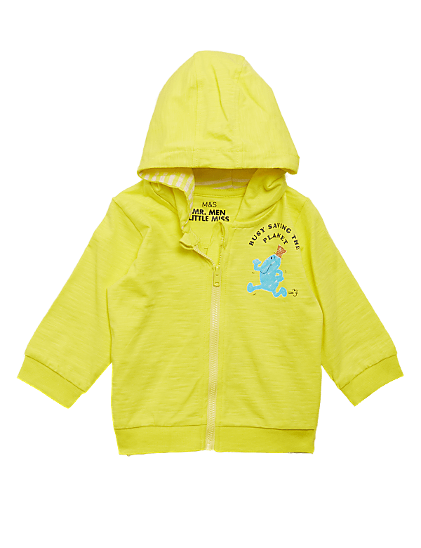 Pure Cotton Lightweight Mr Men™ Hoodie (7lbs- 3 Yrs )