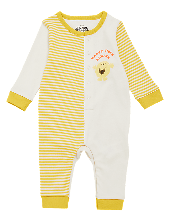 Pure Cotton Mr. Men™ Striped All in One