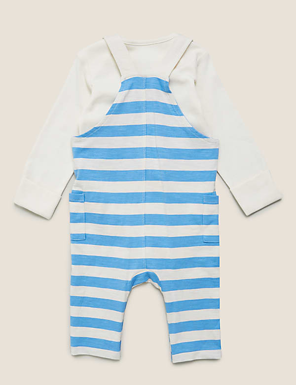 2pc Pure Cotton Mr Men™ Dungaree Outfit (7lbs-3 Yrs )