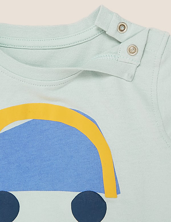 Pure Cotton Car Print T-Shirt (0-3 Yrs)
