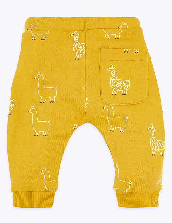Cotton Rich Llama Print Joggers (0-3 Yrs)