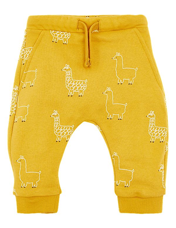 Cotton Rich Llama Print Joggers (0-3 Yrs)